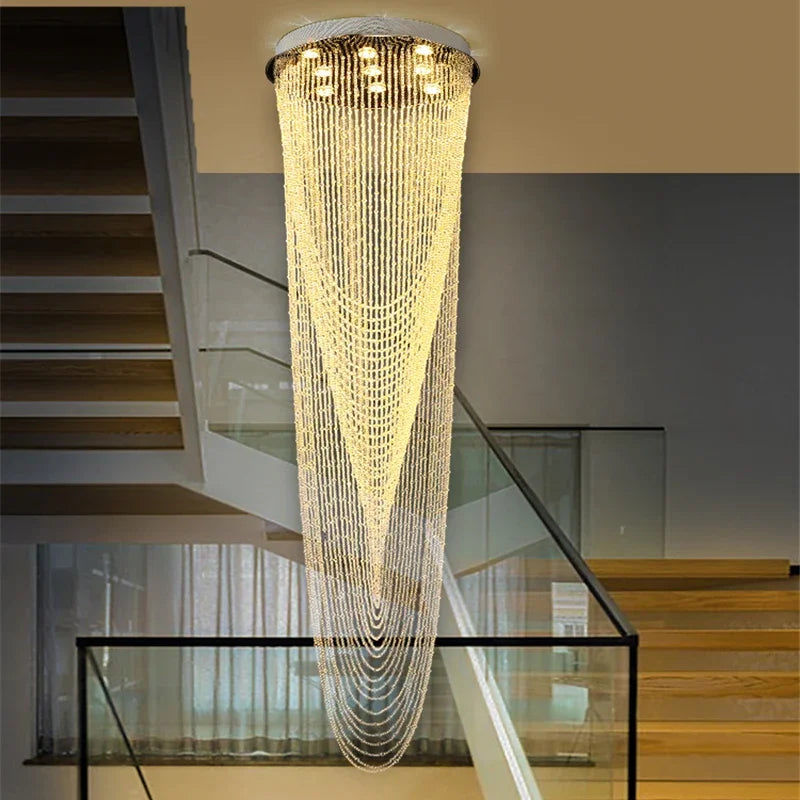 Crystal Ceiling Light for Stairs Restaurant Living Room Home Lighting