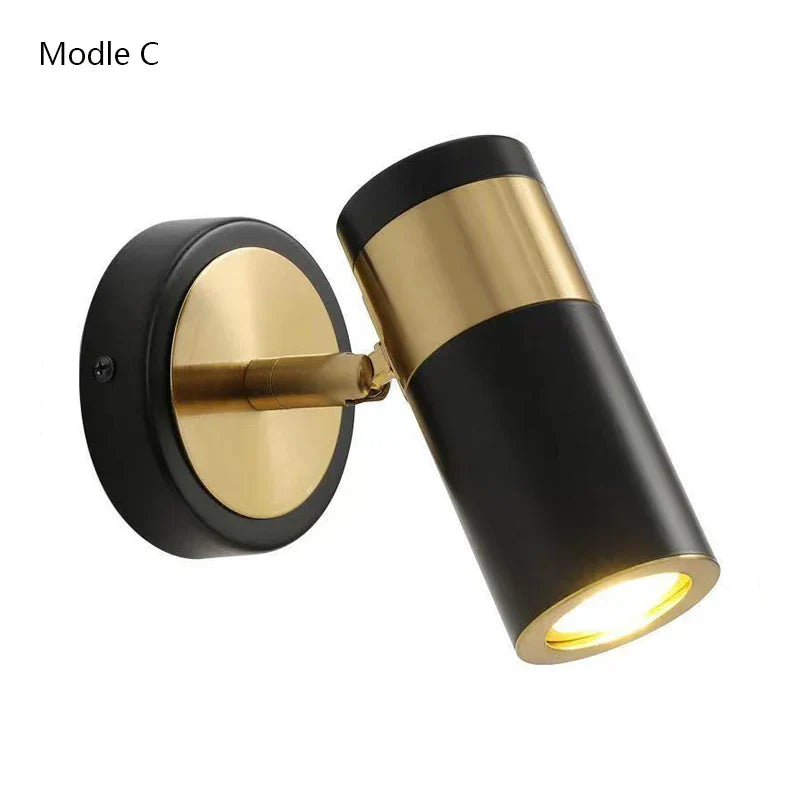 Adjustable Nordic LED Wall Lamp for Bedroom, Modern Minimalist Rotating Light