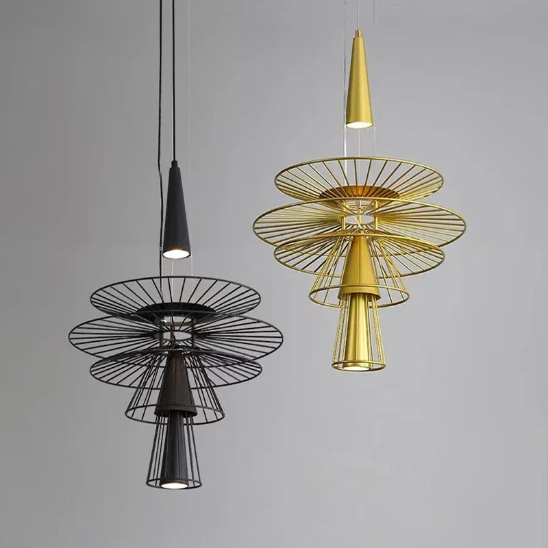 Metal Cord Pendant Chandelier for Loft Luxury Home Decor Lighting