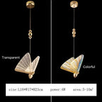 Butterfly LED Pendant Lamp: Modern Luxury Decor for Staircase, Bedroom, Aisle.