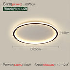 Modern LED Ceiling Lights Rectangular Smart Main Lamp Nordic Style