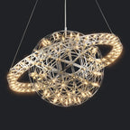 Spark Ball Pendant Chandelier LED Decor Lighting for Home Stainless Steel