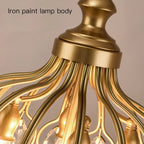 Vintage Lantern Chandelier for Living Room Bedroom Stairwell - Modern Country Style Lighting