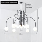 Glass Ball Chandelier: Modern Living Room Dining Kitchen Light Fixtures