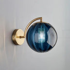 Modern Golden Glass Ball Wall Sconce Light Fixture for Indoor Living Room Décor