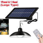 Solar Double-Head Chandelier Light with Remote Control