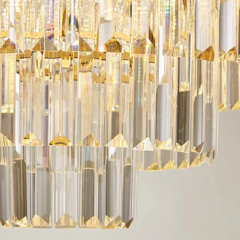 Crystal Chandelier Stair Pendant Light Interior Lighting for Modern Home Decor