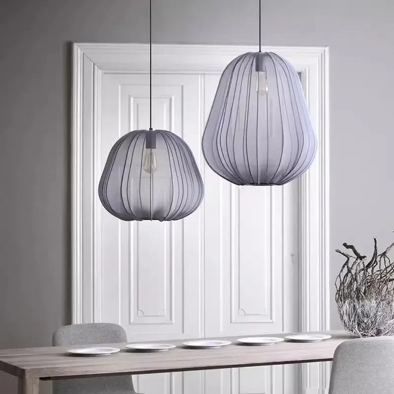 Fabric Lantern Chandelier Ceiling Lamp for Home Decor