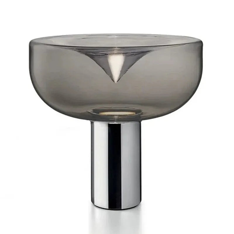 Aella Table Lamp: Elegant Clear Glass Luxury Art Desk Lamp for Office, Bedroom, and Foyer