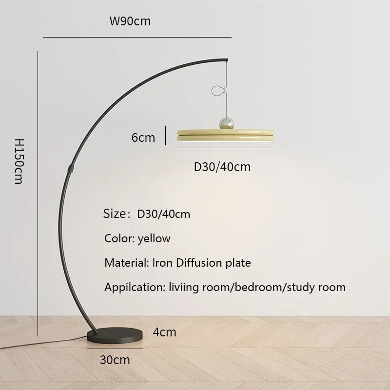 Nordic LED Floor Lamp Modern Minimalism Light Luxury Living Room Fishing Lamp