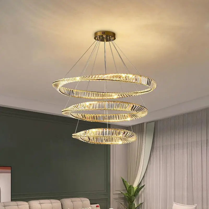 Crystal Stainless Steel Ceiling Pendant Light for Luxurious Living