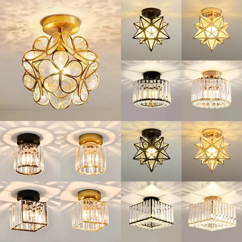 Glass Crystal LED Ceiling Chandelier for Home Decor
