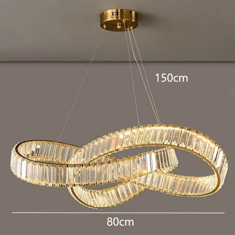 Crystal Chandelier Pendant Lamp for Modern Living Room & Dining Room Lighting