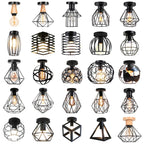 Industrial LED Ceiling Light: Modern Retro Loft Plafonniers for Living Room Kitchen Cage Home Decor