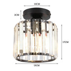 Crystal Ceiling Chandelier: Modern Industrial LED Indoor Lighting Fixture