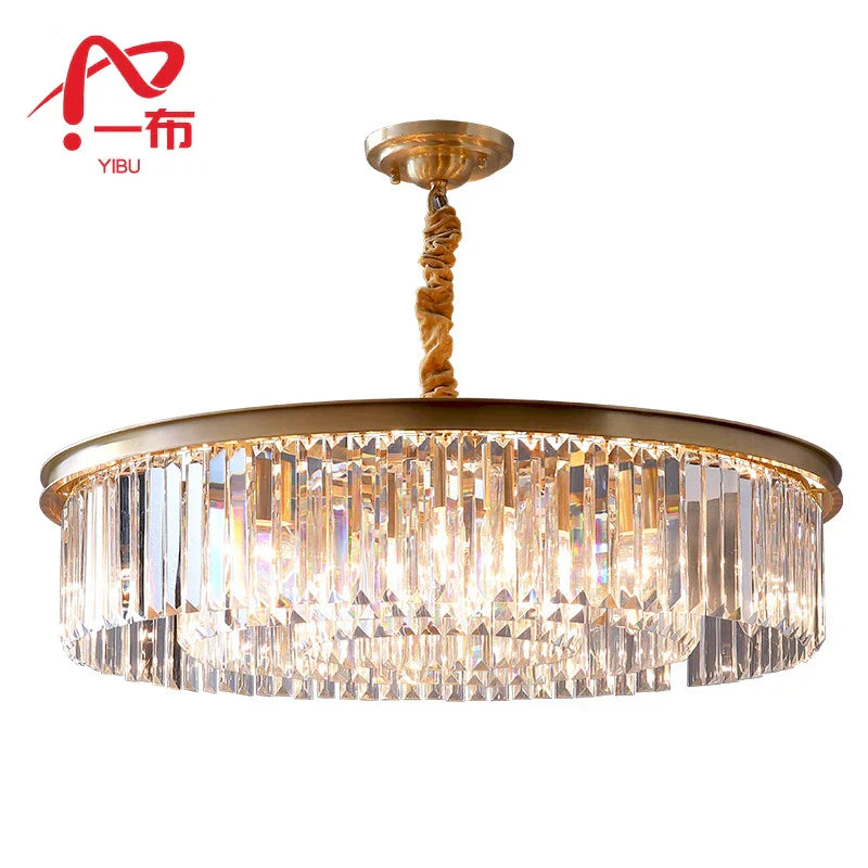 Modern Crystal Chandelier Ceiling Lamp Dual Purpose for Bedroom Living Room E14 LED