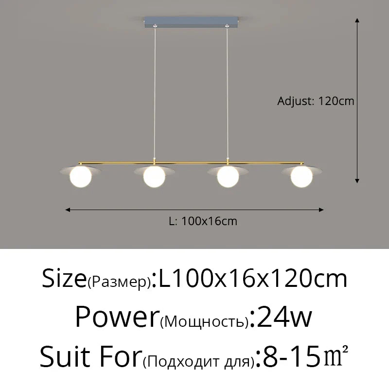 LED Dining Room Chandelier - Dimmable Ceiling Lighting Fixture