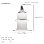 Wabi Sabi Cloth Ceiling Lamp: Japan-inspired Pendant Light for Stylish Home Decor