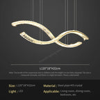 Crystal Chandelier Pendant Lamp Hanging Light for Living Room