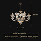 Crystal Dining Room Chandelier: Elegant European Style Living Room Lamp, Bedroom Decor