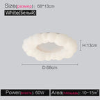 Nordic Cream Bubble Pendant Lamp for Modern Living Room Decor