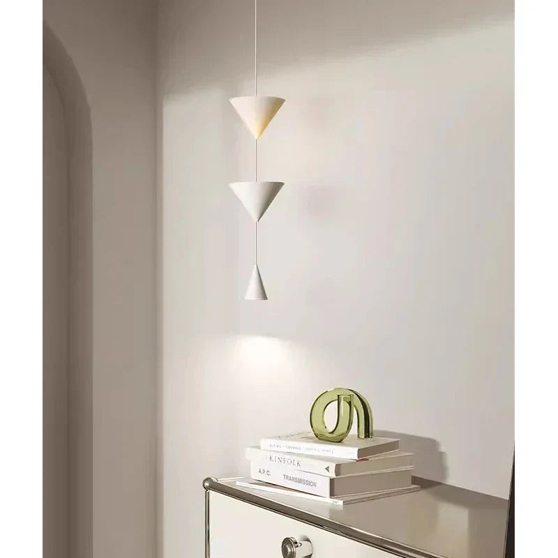 Modern Minimalist Porch Bedroom Lamp Creative Conical Small Chandelier