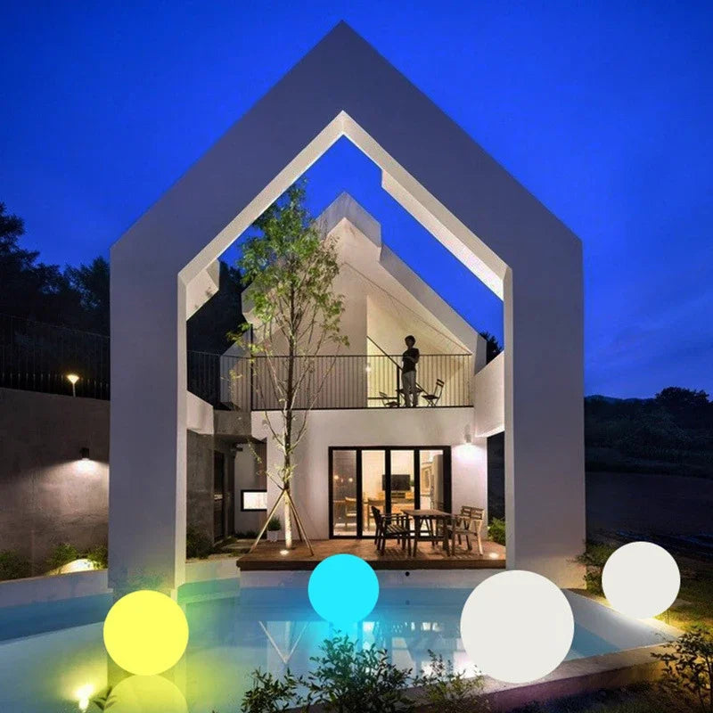 RGB Ball LED Lawn Light with Remote Control for Outdoor Garden Decoration