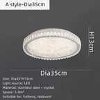Modern Round LED Crystal Ceiling Light for Home Decor Lighting