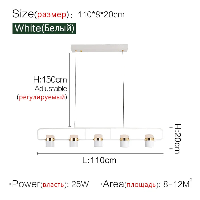 Strip Chandelier: Modern Minimalist Dining Room Lamp for Restaurant, Bar, and Home