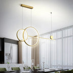 Metal Line Pendant Light Fixture for Modern Minimalist Dining Room and Kitchen