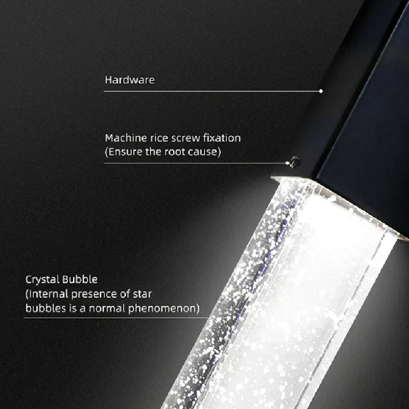 Crystal Bubble Chandelier Pendant Light - Modern Staircase Hanging Fixture