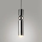 Black Gold LED Tube Glass Chandelier for Home & Shop Decoration