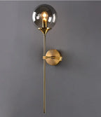 Golden Glass Ball Wall Lamp: Modern Nordic Style Bedside & Living Room Lighting