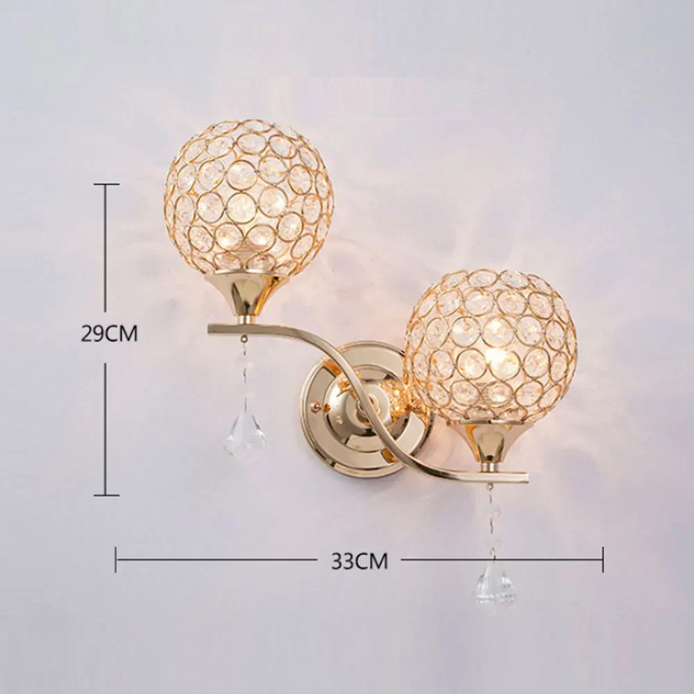 Modern Crystal Wall Lamp for Home Living Room Bedroom Decor