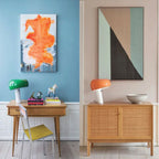 Mushroom LED Table Lamp - Orange Night Light for Kid's Bedroom and Study Desk