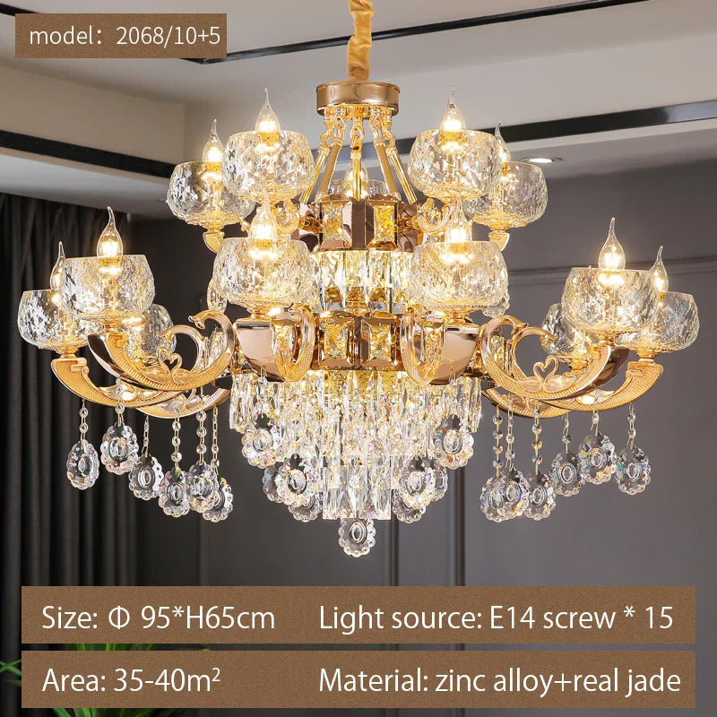 Crystal Chandelier: Grand European Villa High-end Fixture for Living Room, Restaurant, Building