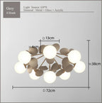 Frost Glass Ceiling Chandelier for Home Indoor Lighting