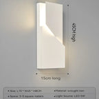 Nordic White LED Wall Lamp - Modern Simple Interior Bedside Lighting