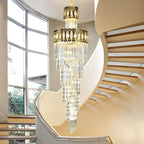 Villa Stair Chandelier: Luxury Post-modern Pendant Light for Hotel Lobby