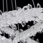 Luxury Crystal LED Chandelier | Dimmable Ring Gloss Ceiling Chandelier for Modern Living Room