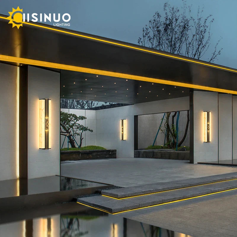 Marble Outdoor Wall Lights: Waterproof IP65 Sconces for Balcony, Courtyard, Street Lighting