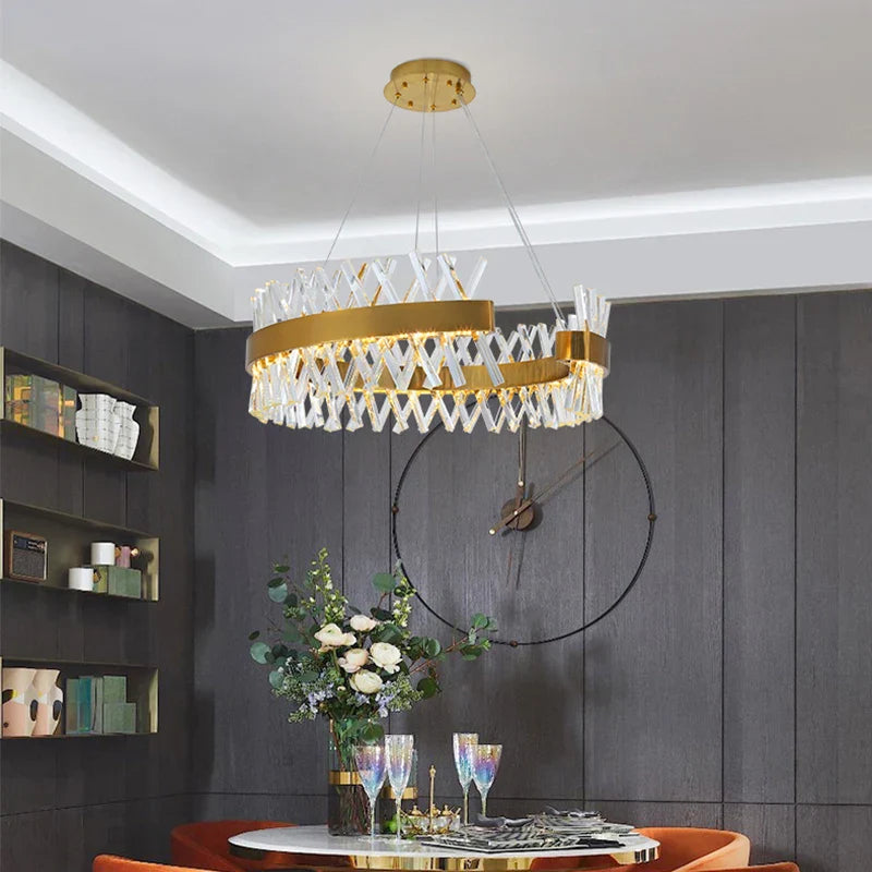 Contemporary LED Crystal Chandelier for Hotel, Wedding, and Living Room