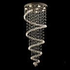 Spiral K9 Crystal LED Chandelier for Living Room Bedroom Hotel Hall