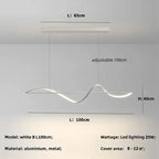 Minimalist Curve LED Pendant Light for Dining Room, Bar, Kitchen - Home Decor Fixtures