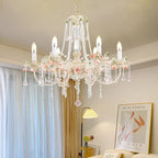 Crystal Chandelier: Elegant French Light Luxury Candle Design for Romantic Living and Dining Rooms