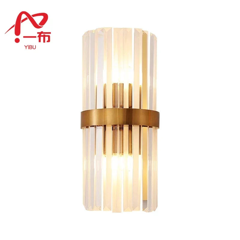 Gold Crystal Bracket Light: Stylish Lighting Fixtures for Home Wall Decor