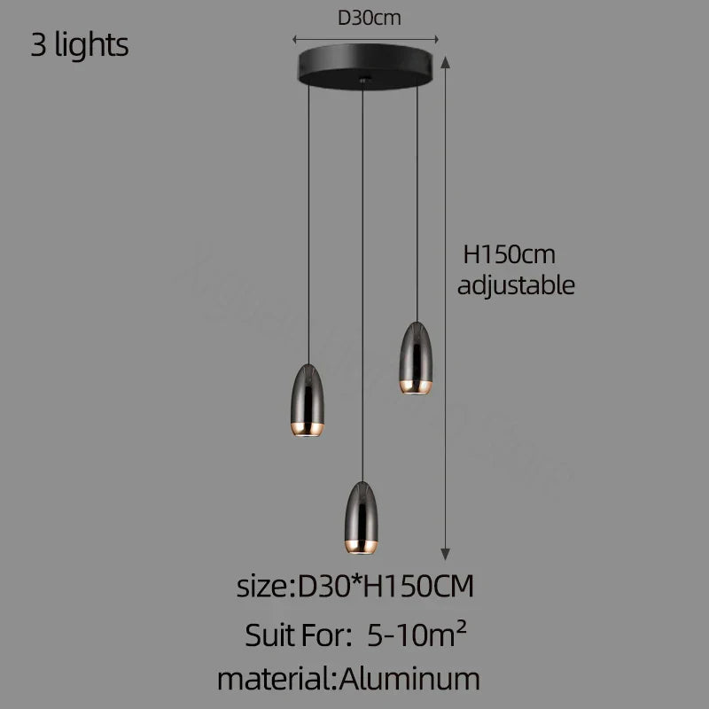 Modern Mini LED Chandelier for Kitchen Living Room Staircase Pendant Lighting