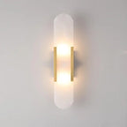Suspended Linear Marble Chandelier: Modern Alabaster Circular Pendant Light