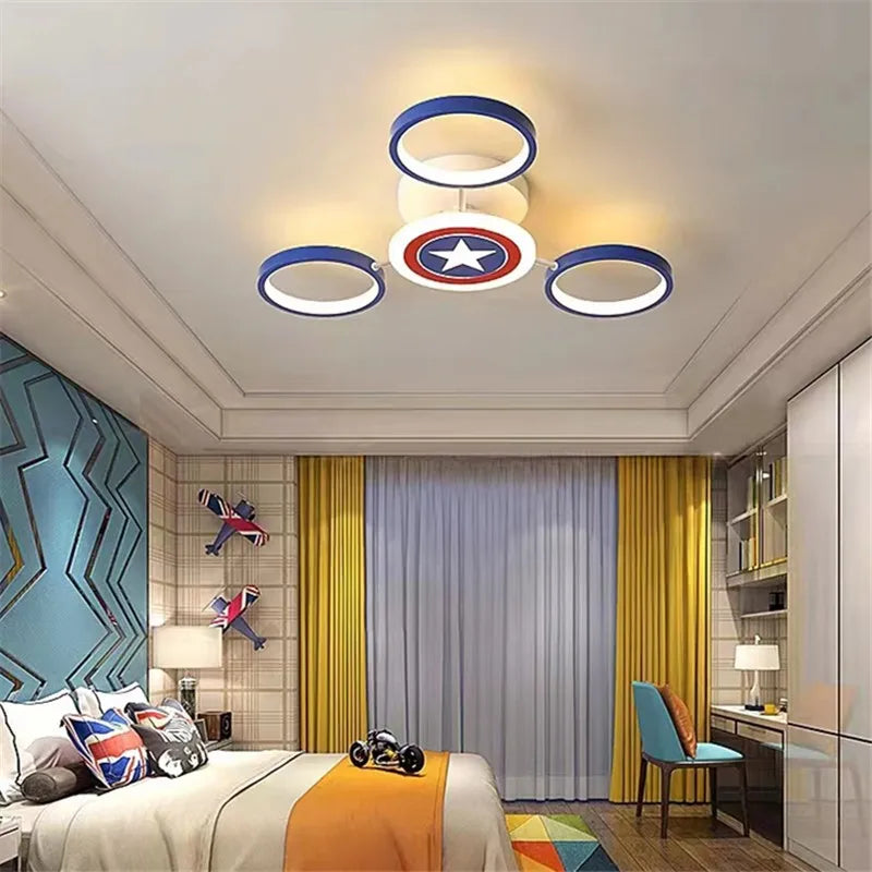Kids LED Cartoon Ceiling Light | Boys Girls Bedroom Decor Lamps