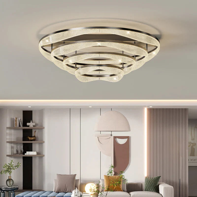 Nordic Brass LED Ceiling Chandelier Light for Living Room, Bedroom, Foyer